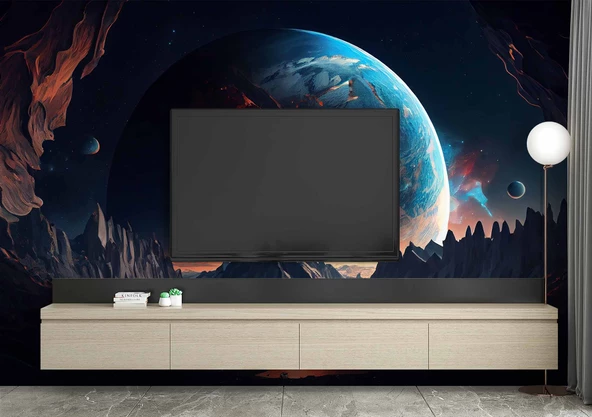 Uzaydan Galaksi Manzarası Duvar Kağıdı - Resim 3