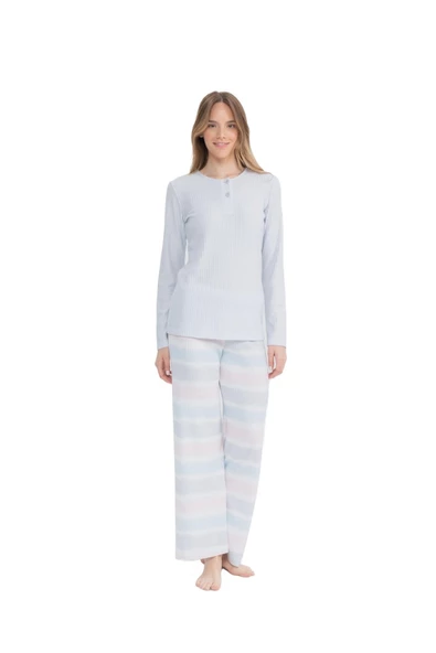 Us Polo Kadın Grimelanj Uzun Kol Pijama Takım 17096