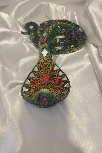 Sihirli Kral Kobra Yılan Figürü Duvar Süsü Mutlak Güç Değişim - Resim 7