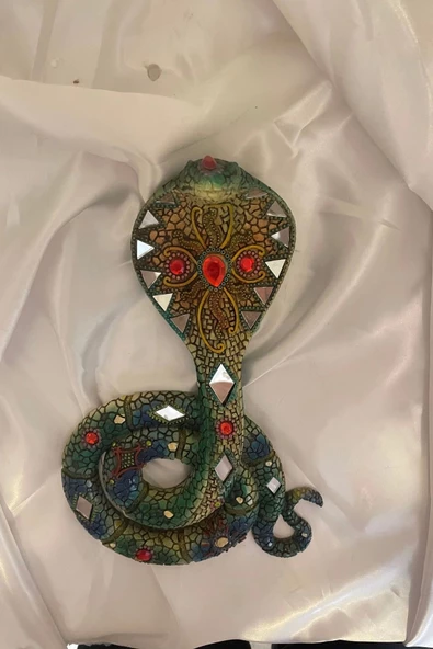 Sihirli Kral Kobra Yılan Figürü Duvar Süsü Mutlak Güç Değişim - Resim 2