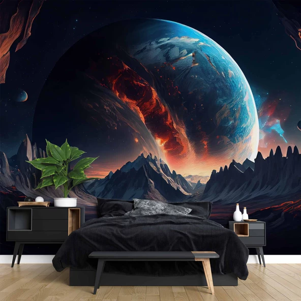 Uzaydan Galaksi Manzarası Duvar Kağıdı - Resim 2