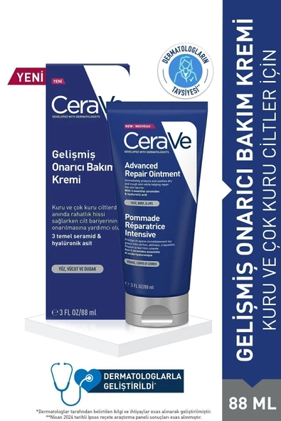 CeraVe Kuru Ciltler İçin Gelişmiş Onarıcı Bakım Kremi 88ML