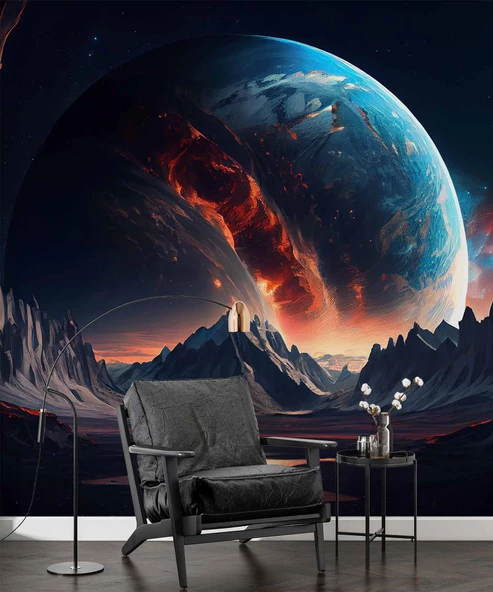 Uzaydan Galaksi Manzarası Duvar Kağıdı - Resim 6