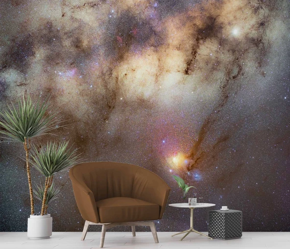 Simli Görünümlü Mermer Deseni Duvar Kağıdı - Resim 6