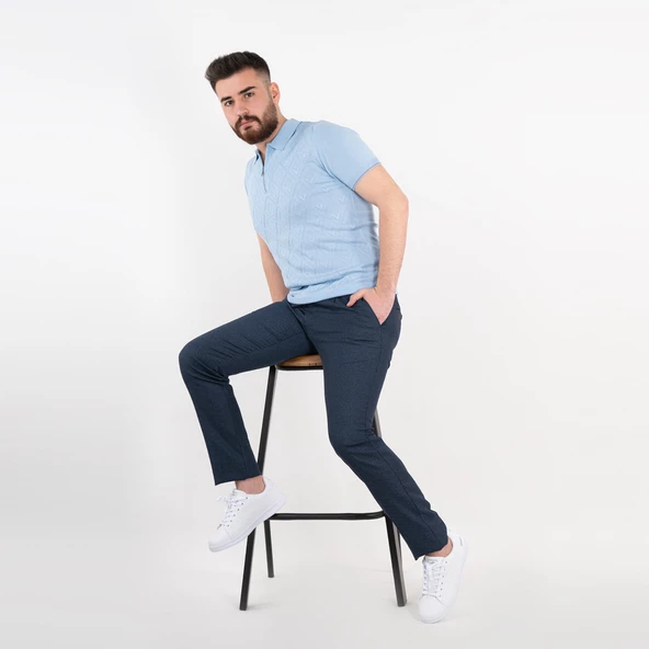 Neyir Triko Slimfit Erkek Yakalı İnce Triko T-Shirt - 7