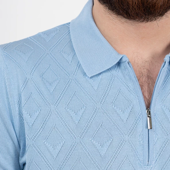 Neyir Triko Slimfit Erkek Yakalı İnce Triko T-Shirt - 11