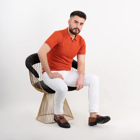 Neyir Triko Slimfit Erkek Yakalı İnce Triko T-Shirt
