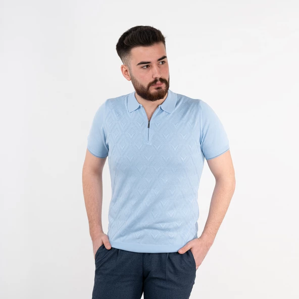 Neyir Triko Slimfit Erkek Yakalı İnce Triko T-Shirt - 9