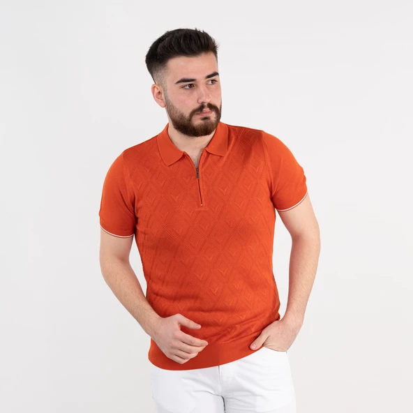 Neyir Triko Slimfit Erkek Yakalı İnce Triko T-Shirt - 4