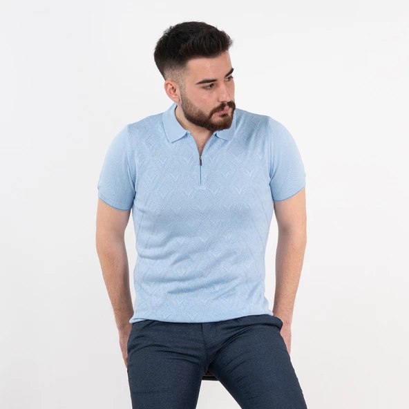 Neyir Triko Slimfit Erkek Yakalı İnce Triko T-Shirt - 8