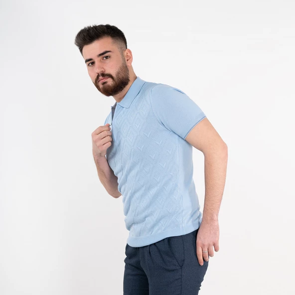 Neyir Triko Slimfit Erkek Yakalı İnce Triko T-Shirt - 10