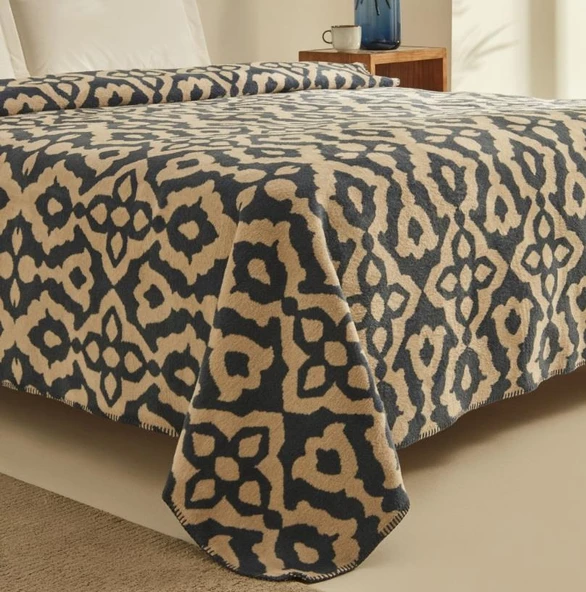 Karaca Home Rina Lacivert Tek Kişilik Pamuklu Battaniye - 3