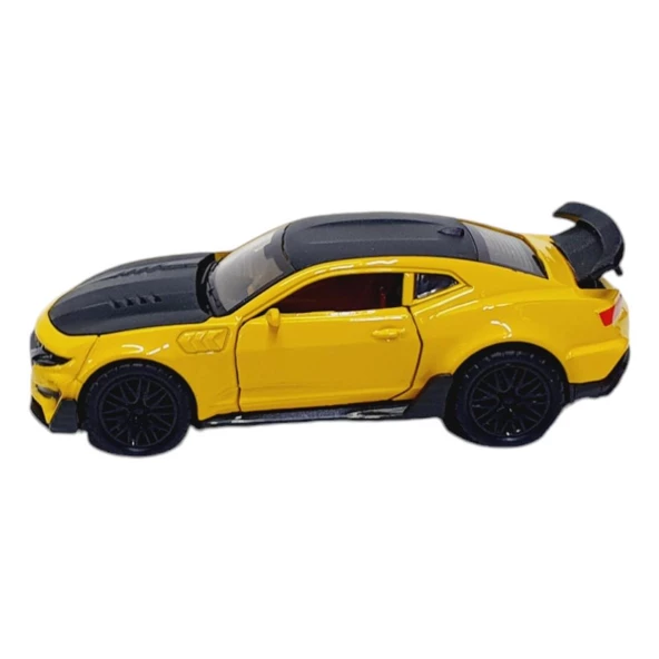 Çekbırak Metal Araba Chevrolet Camaro ZL1 -3611A - Sarı - 3