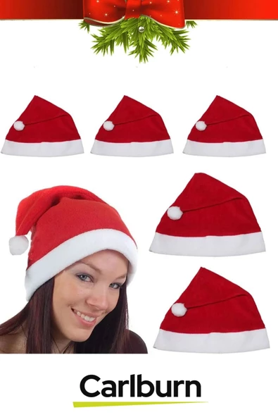 Özel Üretim Yıkanabilir Ucu Ponponlu Çocuk Yetişkin Yılbaşı Noel Baba %100 Polar Şapka 2 Adet - 4