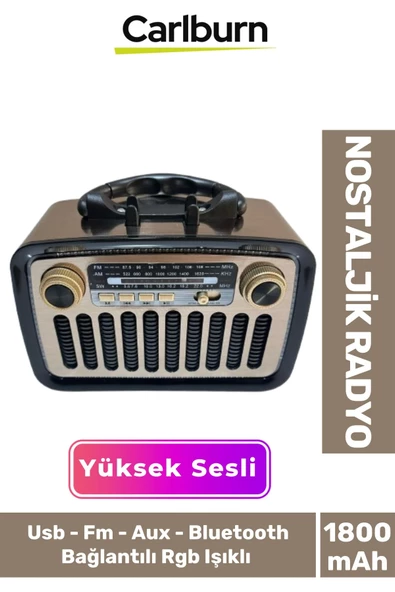 Kaliteli Yüksek Sesli Retro Nostalji Bluetooth Bağlantılı Usb Sd Kart Radyo Mp3 Player Müzik Kutusu