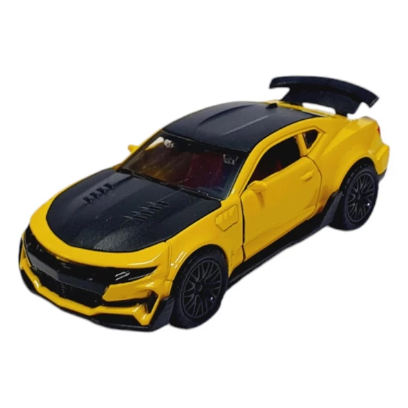 Çekbırak Metal Araba Chevrolet Camaro ZL1 -3611A - Sarı