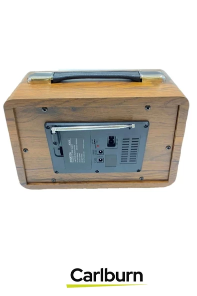 Yüksek Sesli Retro Şık Şarjlı Bluetooth Müzik Çalar Usb Sd Aux Fm Radyo Nostaljik Müzik Kutusu - 3