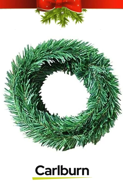 Doğal Görünümlü Dekoratif Yeni Yıl Noel Yılbaşı Çam Ağacı Süsü Garland Büyük Boy 10 Metre