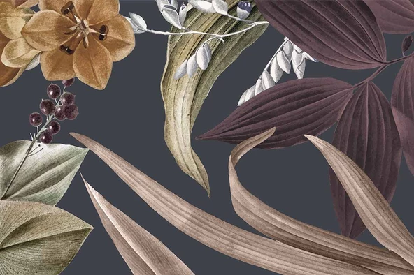 Kurumuş Yaprak Temalı Duvar Kağıdı - Resim 7