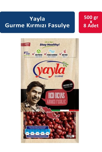 Yayla Kırmızı Fasulye 500 gr x 8 Adet - 1
