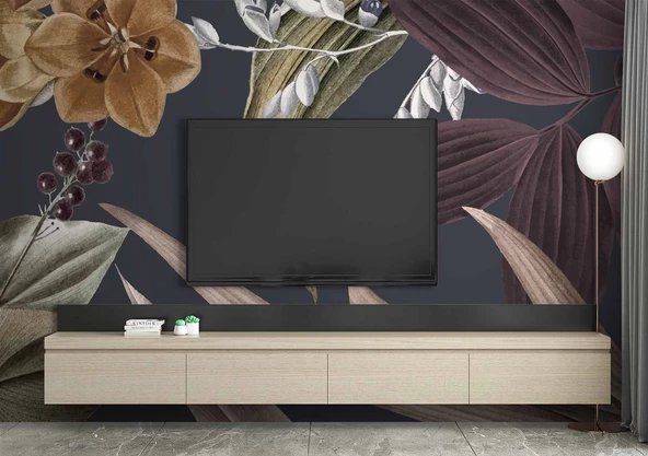 Kurumuş Yaprak Temalı Duvar Kağıdı - Resim 3