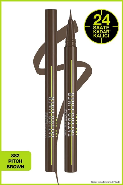 Maybelline New York Tat.Lıner Ink Pen Nu 882 Pıtch Brow - 4