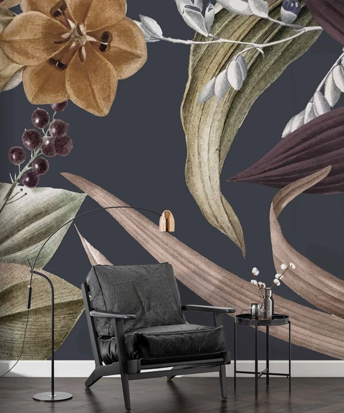 Kurumuş Yaprak Temalı Duvar Kağıdı - Resim 6