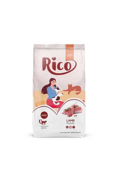 Rico Yetişkin Kedi Maması Kuzulu 15 Kg