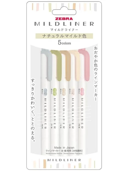 Zebra Mildliner Fosforlu Kalem 5C-Ntc-N Set Wkt7-5C-Ntc-N ürün görseli 1