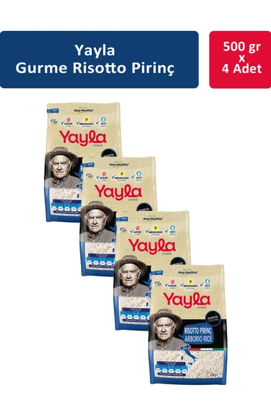 Yayla Gurme Risotto Pirinç 500 gr x 4 Adet