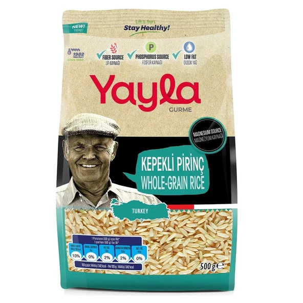 Yayla Gurme Kepekli Pirinç 500 gr x 8 Adet - 2
