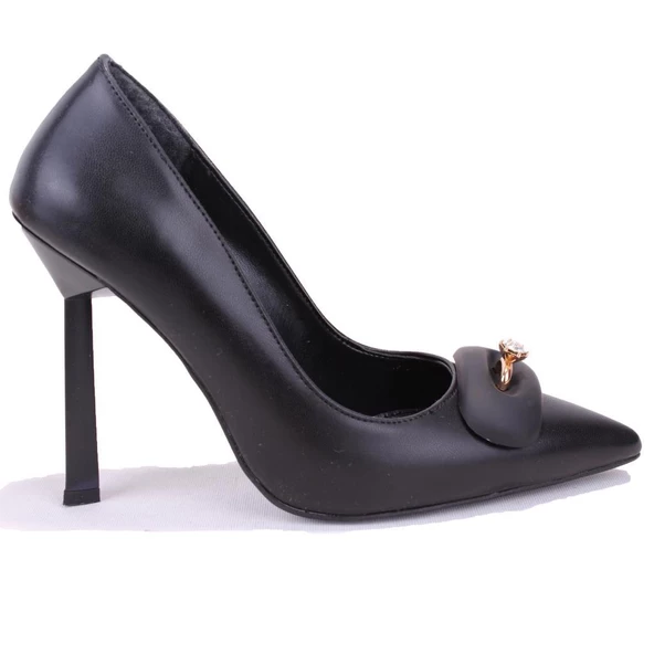 Dagoster DZA07-1170600 Siyah Stiletto Topuklu Kadın Ayakkabı - 2