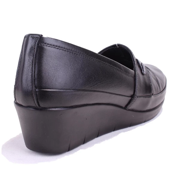 Dagoster DZA32-244 Siyah Ortopedik Günlük Deri Kadın Ayakkabı - 4