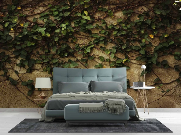 Sarmaşık ve Duvar Temalı Duvar Kağıdı - Resim 2