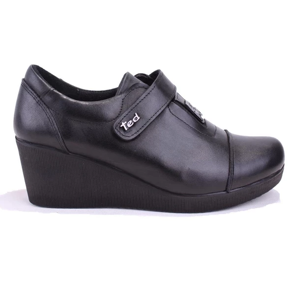 Dagoster DZA32-042 Siyah Ortopedik Günlük Deri Kadın Ayakkabı - 2