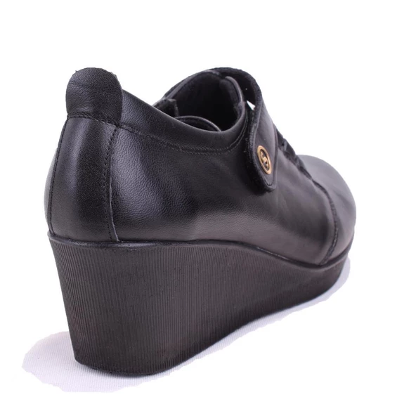 Dagoster DZA32-385 Siyah Ortopedik Günlük Deri Kadın Ayakkabı - 4