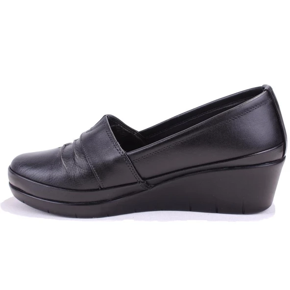 Dagoster DZA32-244 Siyah Ortopedik Günlük Deri Kadın Ayakkabı - 3