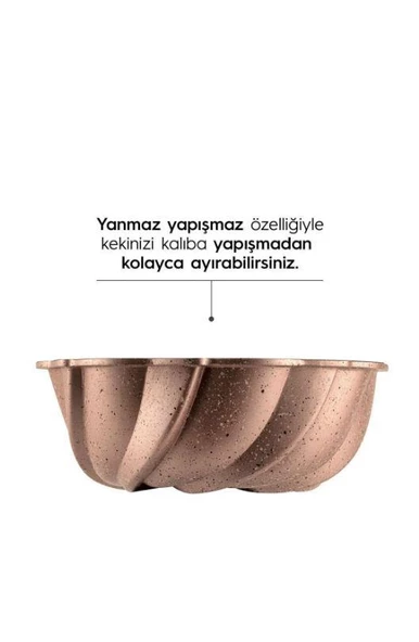 Nehir Buket Rose Gold Kek Kalıbı 26cm - 2