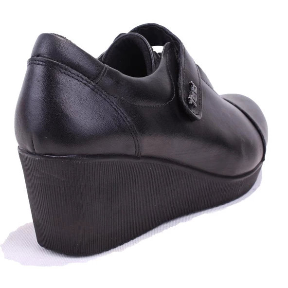 Dagoster DZA32-042 Siyah Ortopedik Günlük Deri Kadın Ayakkabı - 4