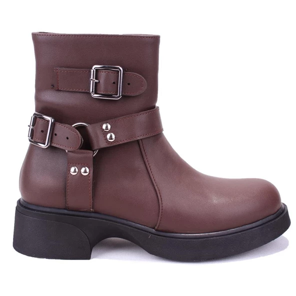 Dagoster DZA07-115307 Kahve Günlük Düz Taban Spor Kadın Bot - 2