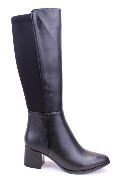 Dagoster DZA07-928725 Siyah Klasik  Kalın Topuklu Kadın Çizme - 2