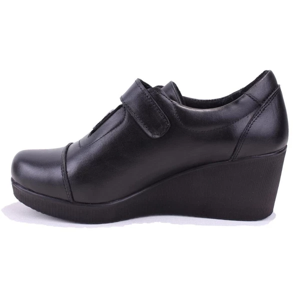 Dagoster DZA32-042 Siyah Ortopedik Günlük Deri Kadın Ayakkabı - 3