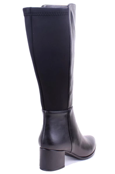 Dagoster DZA07-928725 Siyah Klasik  Kalın Topuklu Kadın Çizme - 4