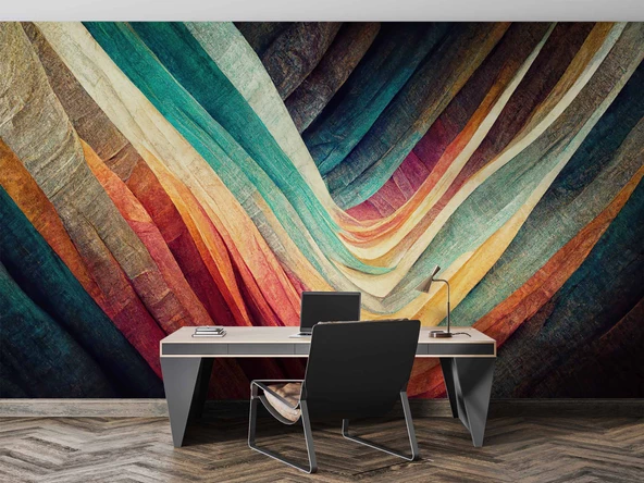 Renkli Sanatsal Çizim Duvar Kağıdı - Resim 4