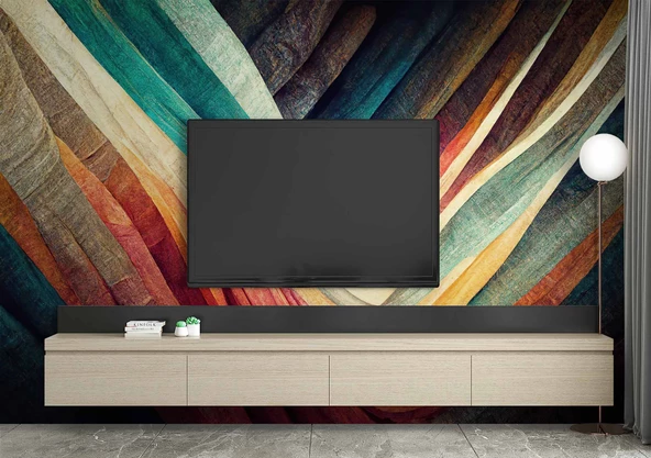 Renkli Sanatsal Çizim Duvar Kağıdı - Resim 3