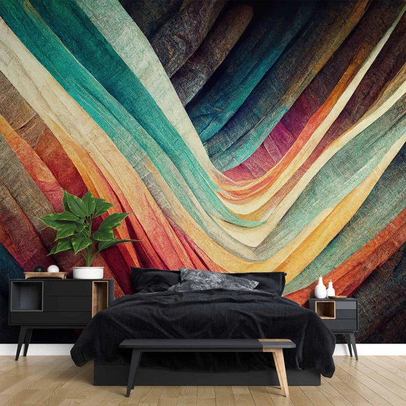 Renkli Sanatsal Çizim Duvar Kağıdı - Resim 2