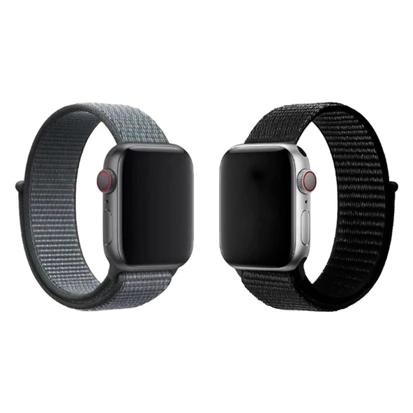 Apple Watch Uyumlu 2'li Hasır Kordon Seti - 4