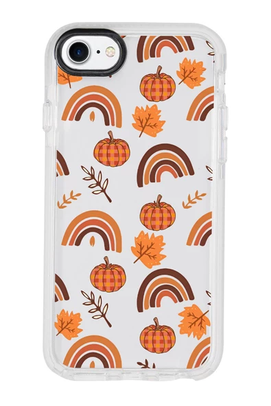 iPhone 7 Uyumlu Sonbahar Desenli Candy Bumper Silikonlu Telefon Kılıfı - 2