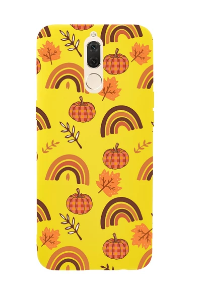 Huawei Mate 10 Lite Uyumlu Sonbahar Desenli Premium Silikonlu Telefon Kılıfı - Resim 3