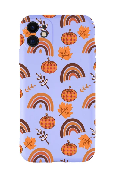 iPhone 11 Uyumlu Sonbahar Desenli Kamera Korumalı Premium Silikonlu Telefon Kılıfı - Resim 5